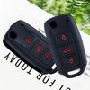 Car Key Case For Vw Golf Jetta Polo For Skoda Yeti Superb Rapid Octavia For Seat Leon Ibiza 3 Button Silicone Key Cover