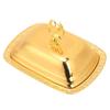 2pcs Gold Fruit Serving Tray Swan Handle Lid Snack Serving Dish  Wedding Party