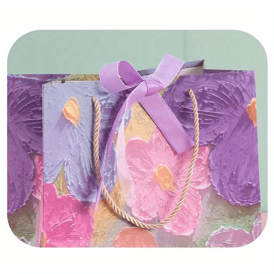 Large Gift Bags, 1PC Gift Bag With Ribbon, Portable Paper Gift Bag With Handles, Birthday Gift Bags, Present Bags For Wedding Party Valentine Day