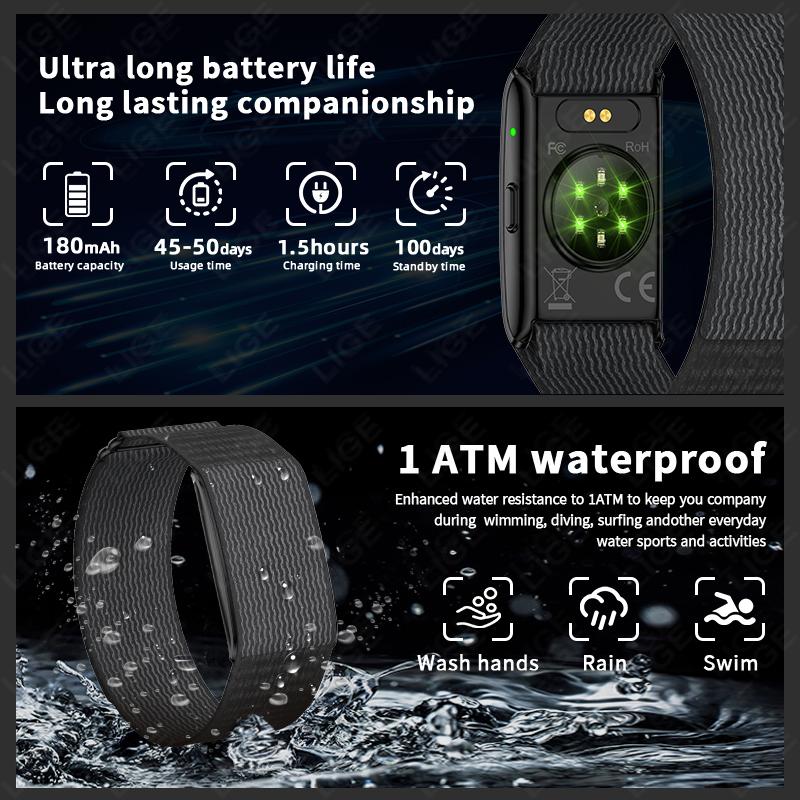 No Screen Sports Smart Bracelet Call Reminder AI Healthy Heart Rate Blood Pressure Pedometer GPS Track Men Women Smartwatch
