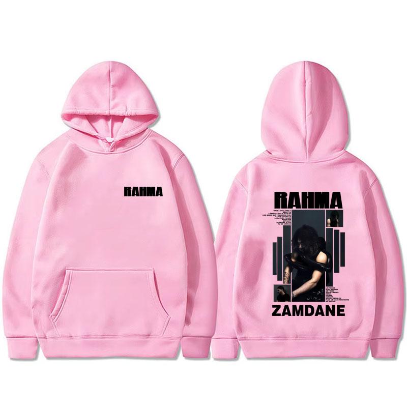 Rapper Zamdane RAHMA Album Hoodie Männlich Vintage Übergroßer Pullover Hoodies Männer Frauen Hip Hop Mode Popmusik Kapuzensweatshirt