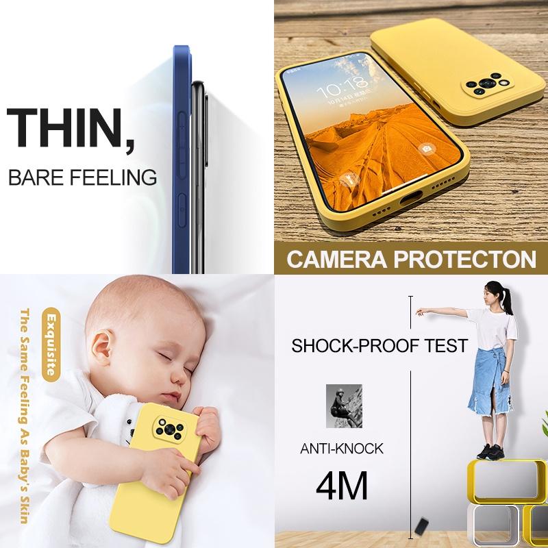 Cover Asuwish Per Xiaomi Poco X3 Pro / X3 NFC Con Pellicola Vetro Temperato Inclusa - Custodia Sottile In TPU Morbido Antiscivolo, Ricarica Wireless, Blu