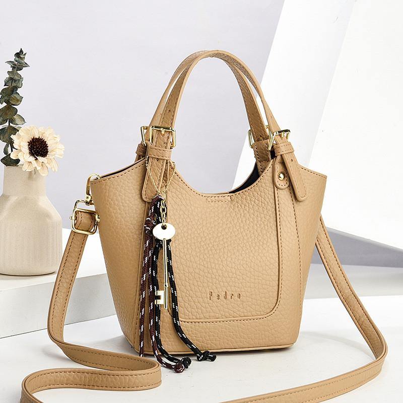Womens Fashionable Bucket Bag With Spacious Interior And Multiple Functional Pockets