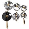 12-teiliges Küchen-Topf-Set aus Edelstahl mit goldenem Griff, glatt, robust, leicht zu reinigen, Kochgeschirr-Set für den Hausgebrauch