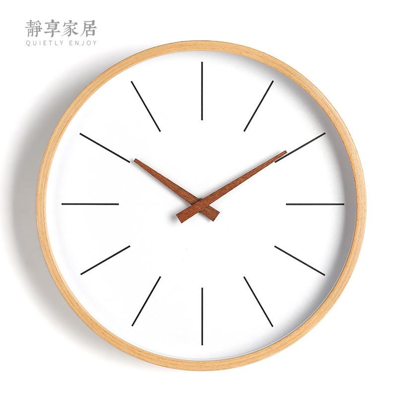 

Large Soild Wood Wall Clock Modern Silent Wall Watches Home Decor Nordic Art Kitchen Clocks Bedroom Horloge Murale Gift FZ837 10 inch