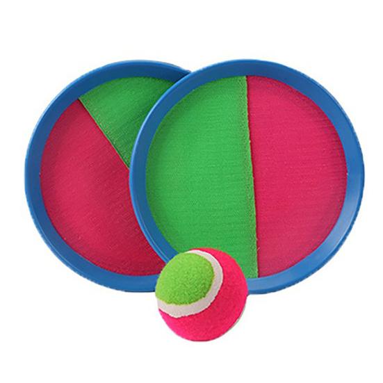 Kids Toss Catch Ball Game with 2 Paddles 1 Ball Indoor Backyard Boys Girls Parent-children Interactive Sticky Ball Throwing