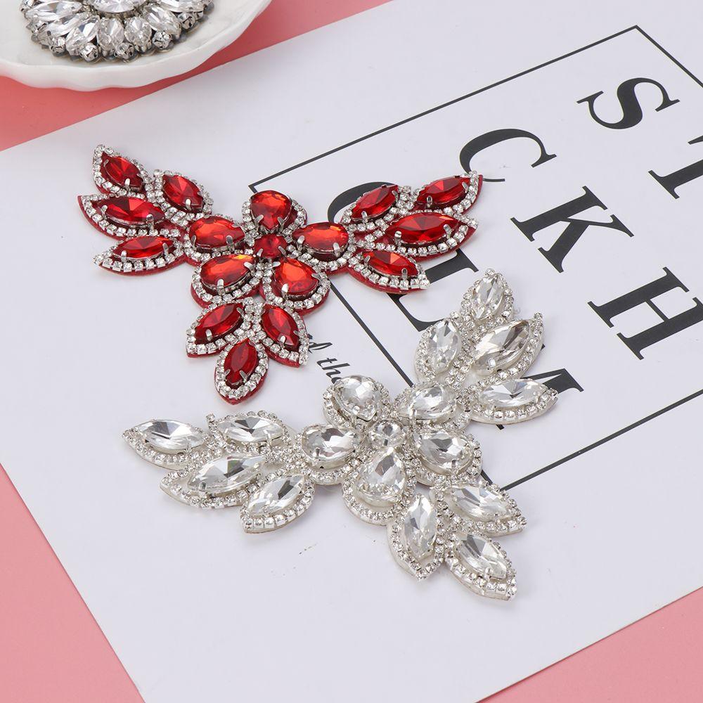 Shoes Decoration Sew on Patch Crystal Applique Apparel Sewing & Fabric Rhinestone Patches