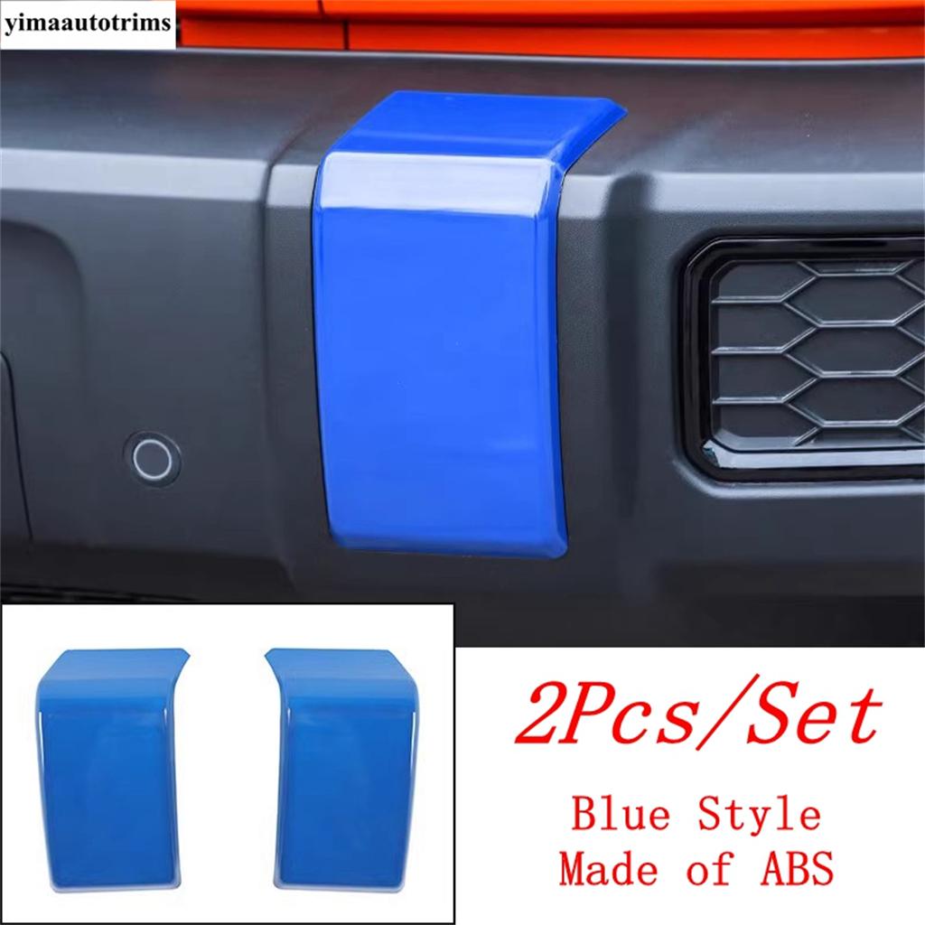

Front Bumper Cover Anti Hit Protection Carbon Black Look Sticker Frame For Great Wall GWM WEY TANK 300 - 2025 Accessories Blue Style