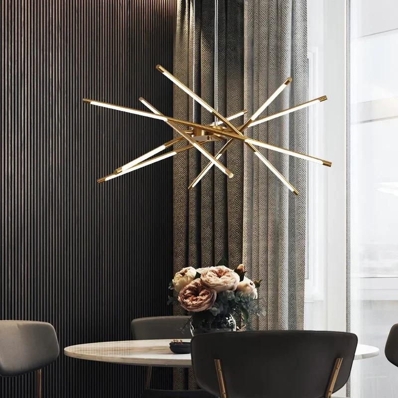 Modern Minimalist Living Room Pendant Lamp Creative Restaurant Bar Chandelier Luxury Bedroom Study Lights Combination Luminaire