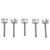 5PCS Spring Screws String Saddles Metal Electric Bass Bridge Saddles  Bass Electric Guitar Kits