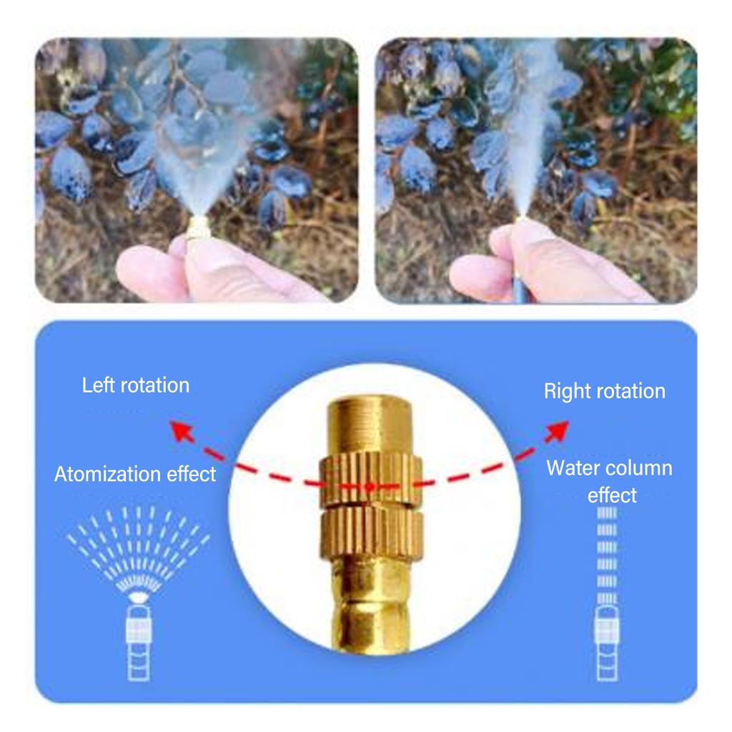 Garden Watering Misting System 82FT 4/7 PVC Hose Drip Irrigation Sprinkler Kit with Quick Connectors for Greenhouse Plant Lawn