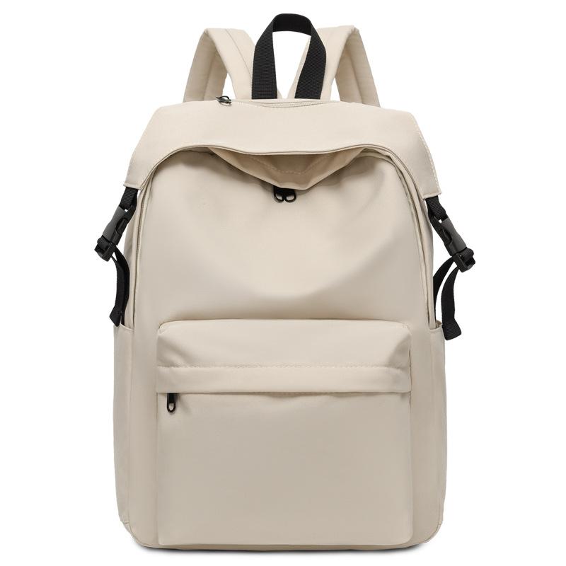 New Simple Travel Bag Solid Color Backpack Casual Outdoor Large Capacity Backpack Small Fresh Student Schoolbag