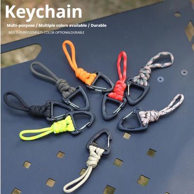 Multifunctional Triangle Carabiner 7-Core Anti-Lost Key Lanyard Wrist Hook 1.5cm Max Opening For Outdoor Camping Flashlight Keys