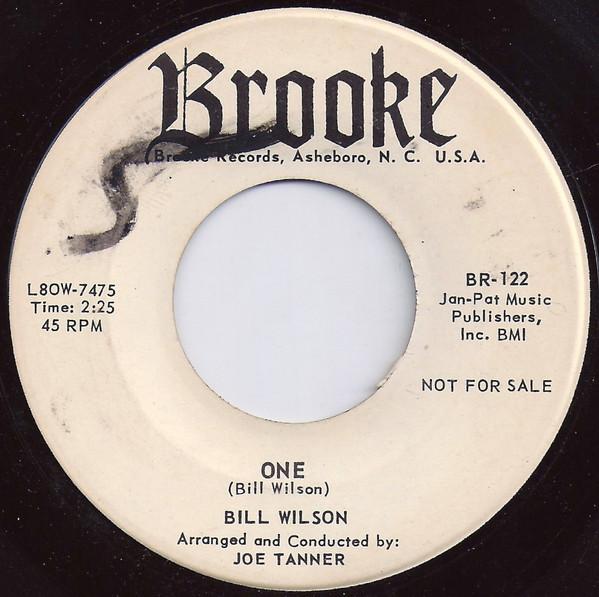 

7inch Record BILL WILSON - One BR122PROMO BROOKE 1960 US Rock Used