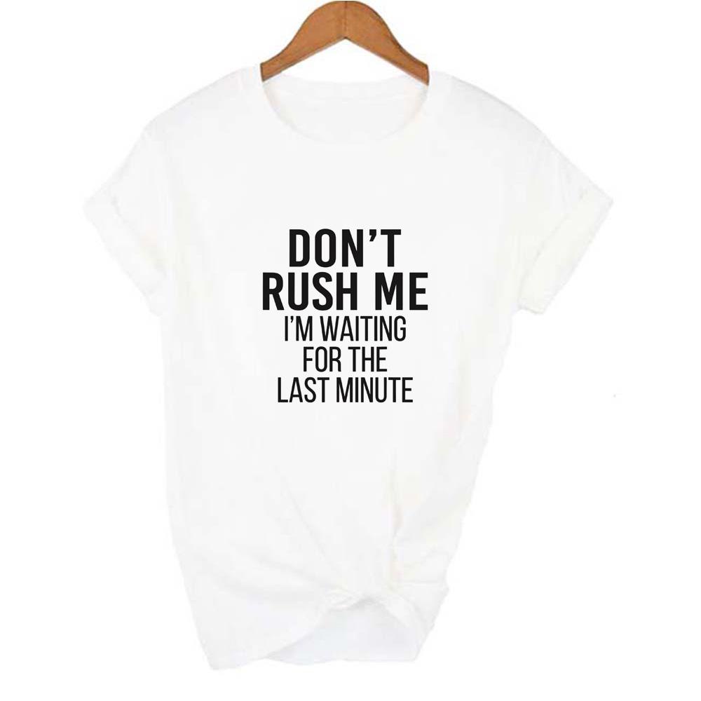 Don T Me Letter Print Women Yellow T Shirt Summer Short Sleeve O Neck Streetwear