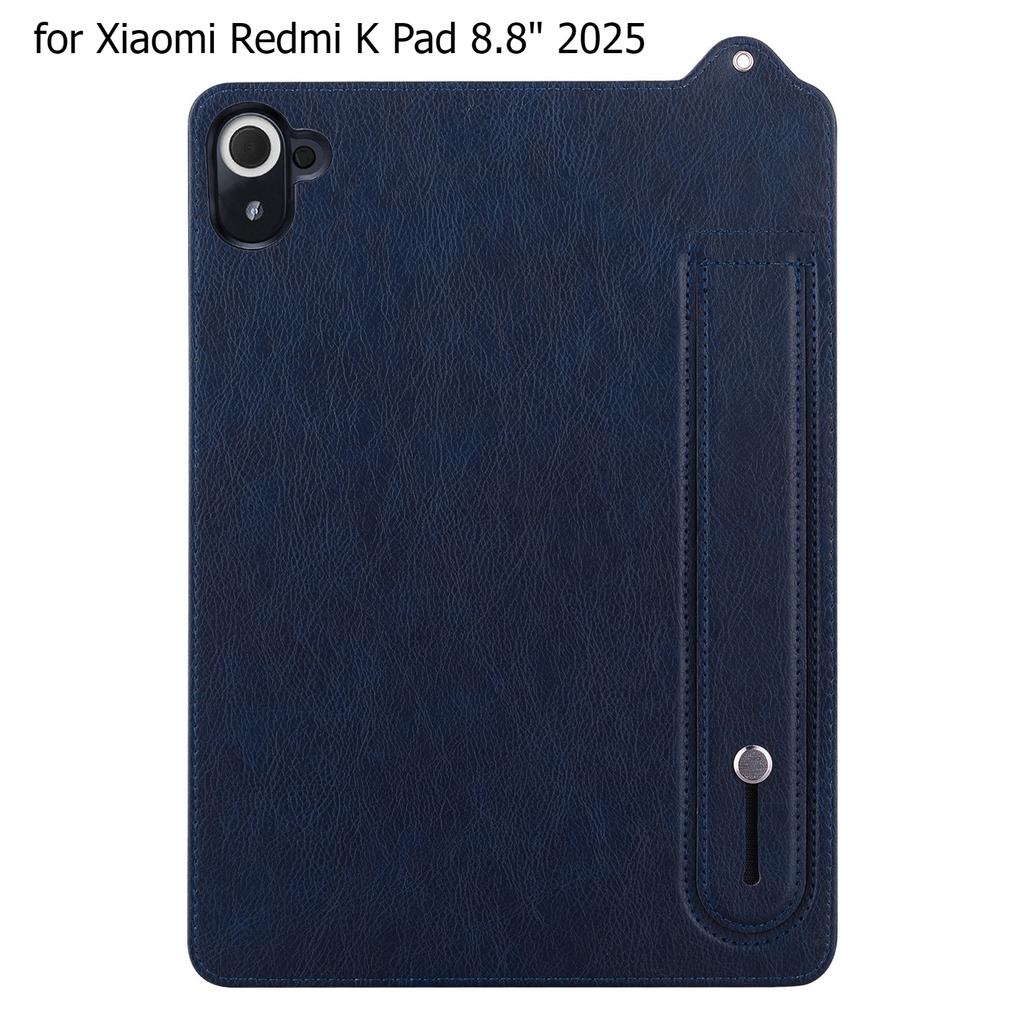 Housse en Cuir PU à Rabat pour Xiaomi Redmi K Pad 8.8 Pouces 2025 Étui de Tablette Coque Arrière en TPU Souple Bracelet Support Étuis Plats Anti-chute