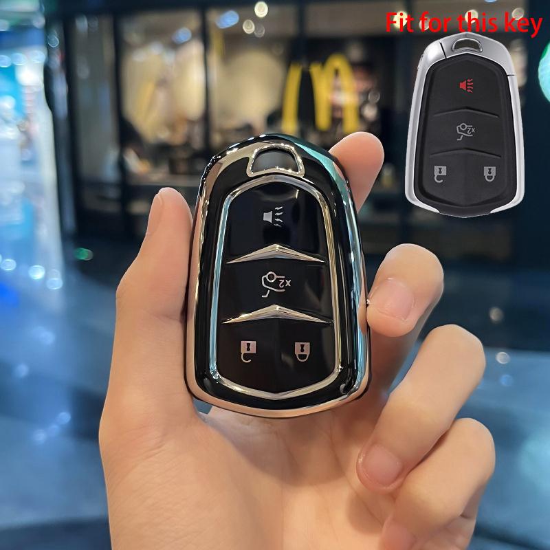 4 5 butoane NOU TPU husă pentru chei inteligente de mașină Geantă pentru chei pentru Cadillac ATS CT6 CTS DTS XT5 Escalade ESV SRX STS XTS ELR 2014 - 2018