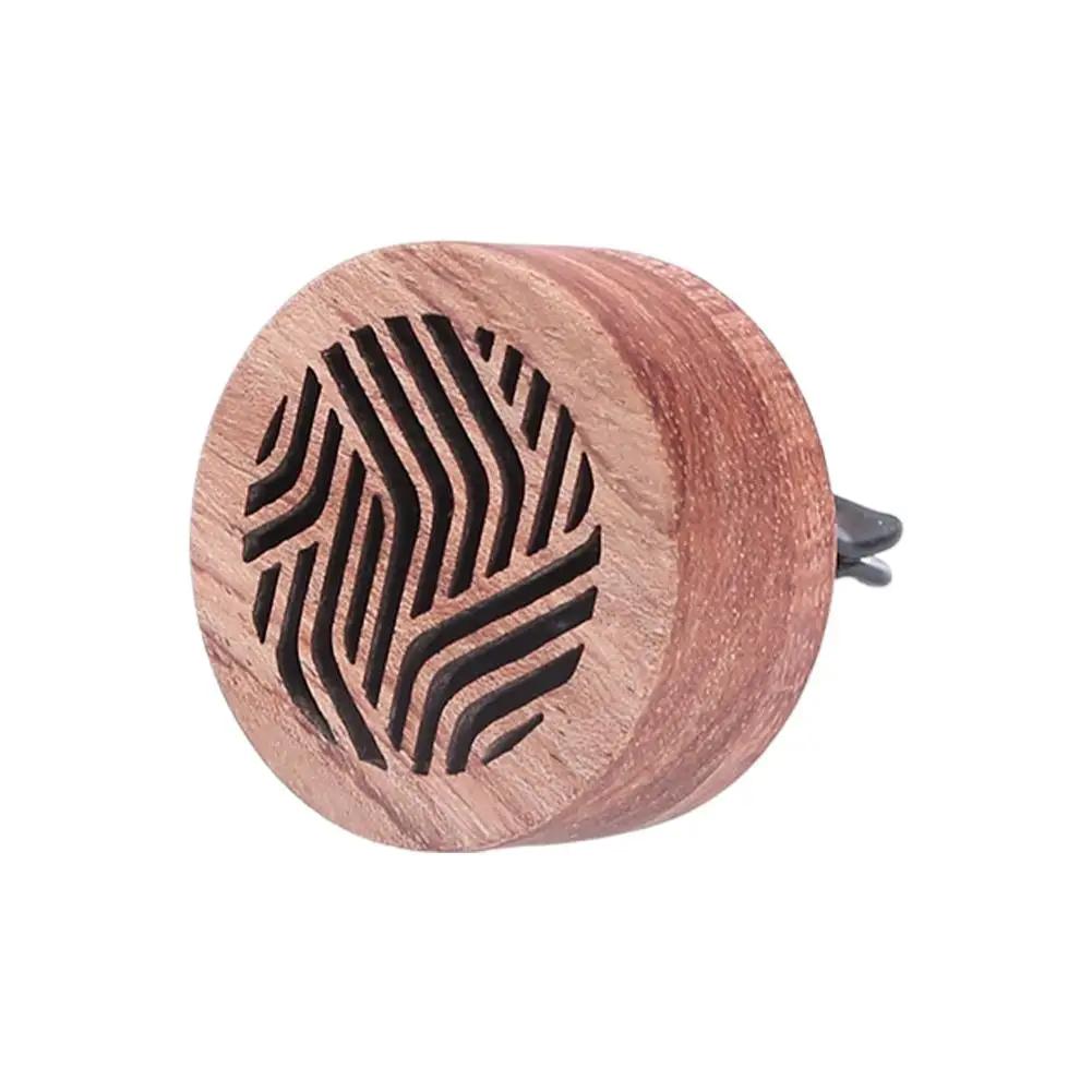 Wooden Car Air Freshener Vent Clip Aromatherapy Essential Oil Diffuser For Car Auto Interior Decor D0X5
