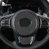 Real Soft Carbon Fiber Steering Wheel Wrap for Toyota Supra GR A90 A91 MK5 2019 2020 2021 2022 2023 2024 2025 Car Interior Decor
