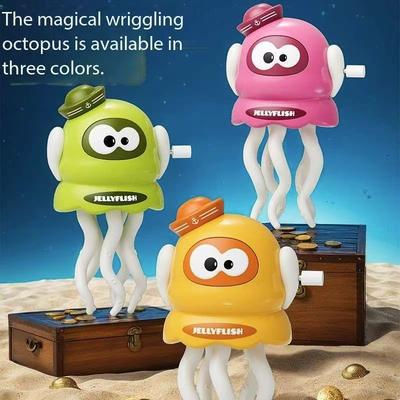 Clockwork Magic Dancing Octopus Fidget Toys Anti-stressBaby Crawling Toys Games For Kids Children Pets Toy