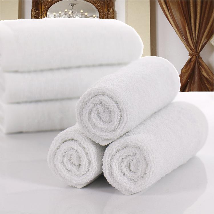 White Cotton Bath Towel - Absorbent & Durable, Perfect for Hotels & Guest Houses