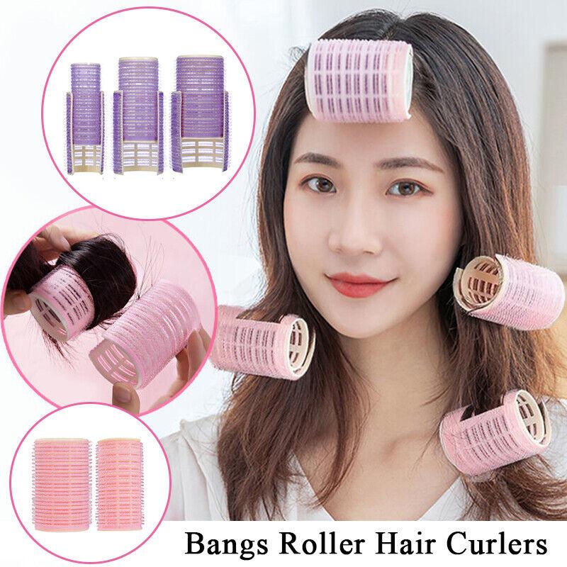 2Pcs/Set No Heat Hair Curlers Self Grip Hair Roller Heatless Lazy Bangs Curler ~