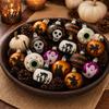 Festive Halloween Accessories 16 Pcs Hanging Ball Decor, 6cm Skull Witch Eye Ornaments Decorations for Ghost Tree, Spooky Window Yard Decor