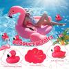 Personalized Name Flamingo Rubber Ducks Custom Text Pink Flamingo Duck Floating Squeaky Bath Toys Pool Party Birthday Party Deco