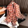 New Design Silk Scarf Soft Sun Protection Shawl High Quality Neckerchief Four Seasons Cotton Voile Soft Muslim Kerchief Bandanna