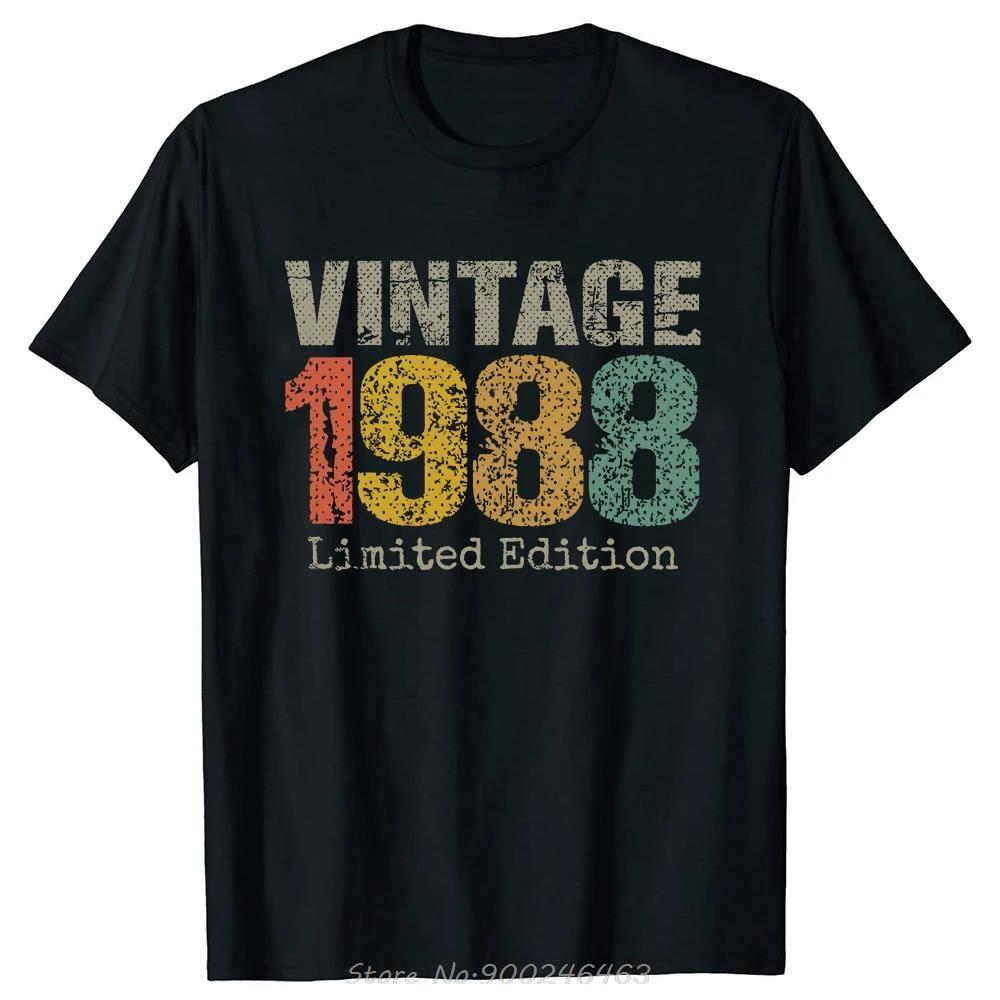 Awesome Birthday Retro Anniversary T-shirt Harajuku Streetwear Tshirt Vintage 1980 And 1988 T Shirt Men Cotton Short Sleeve Tees