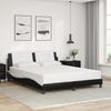 LED Bed Frame Without Mattress  Zadar  Black and White 160 X 200 Cm