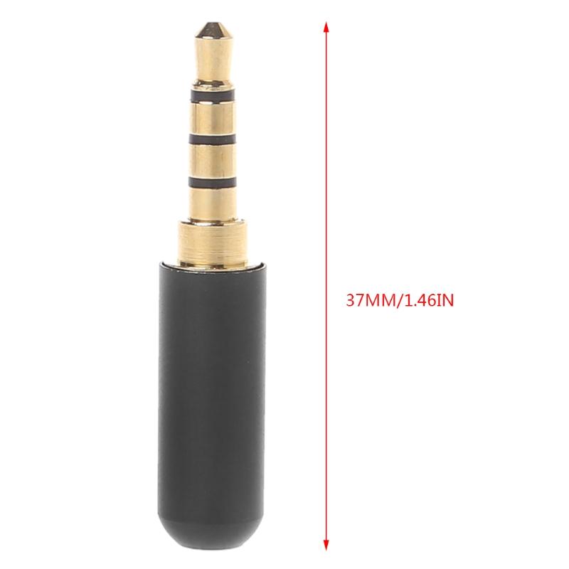 3.5mm 4 Pole Earphone Soldering Jack Male Headphone Plug Repair Audio AdapterGood product