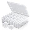 BAAJ-Bead Storage Container Hinged Lid, Bead Organizer Box, 31 Mini Clear Jewelry Organizers Ideal For DIY Jewelry Crafts