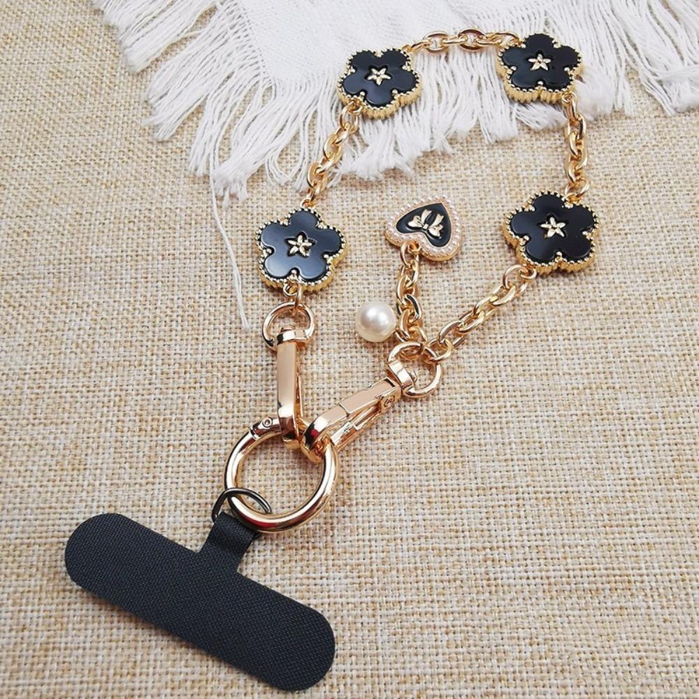

Pendant Cell Phone Chain Flower Mobile Phone Lanyard Mobile Phone Strap Women/Lady/Girl чёрный