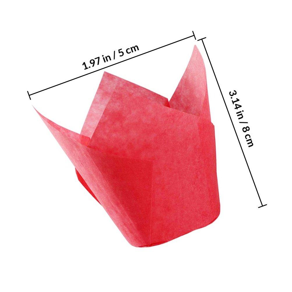 150Pcs Cake Packaging Paper Holders Solid Supplies for Cakes Pastries Bbq Dried Fruits Red Paper Cup красный