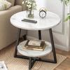 Small Coffee Table Sofa Side Double Layered Living Room Small Round Table Bedroom Simple Bedside Shelf Movable Home Balcony Small Table Ya713