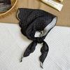 Triangle scarf waist multi-functional polka dot silk scarf literary neck scarf scarf double-sided headscarf headband