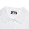 FILA HERITAGE Fashion Minimalist Classic Retro Elegant Versatile Comfortable Woven Short Sleeve Knit Top Women Cloud White F11W628412FWT