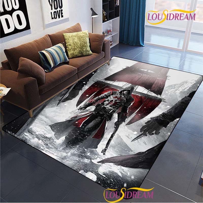 Game Ass Creed Carpet for Living Room Bedroom Rug Table Kids Kitchen Door Unslip Floor Mat Birthday gift photography props Rug