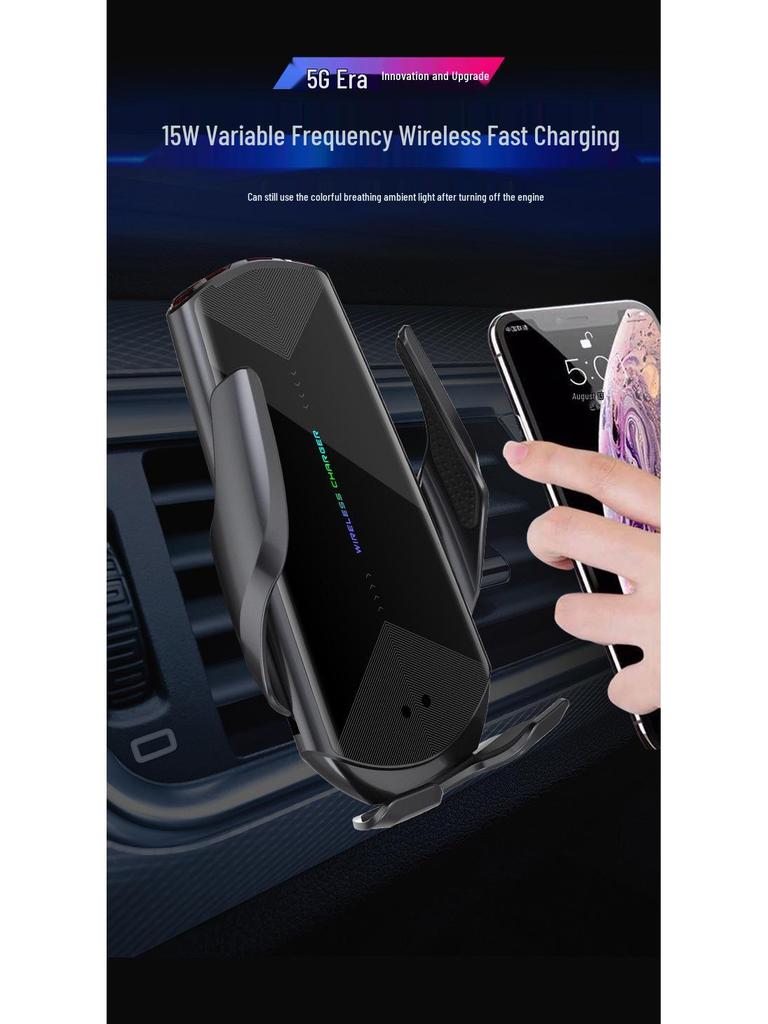 Q1 15W Kabellose Schnelllade-Autohalterung für Handy mit Induktionsöffnung & -schließung
