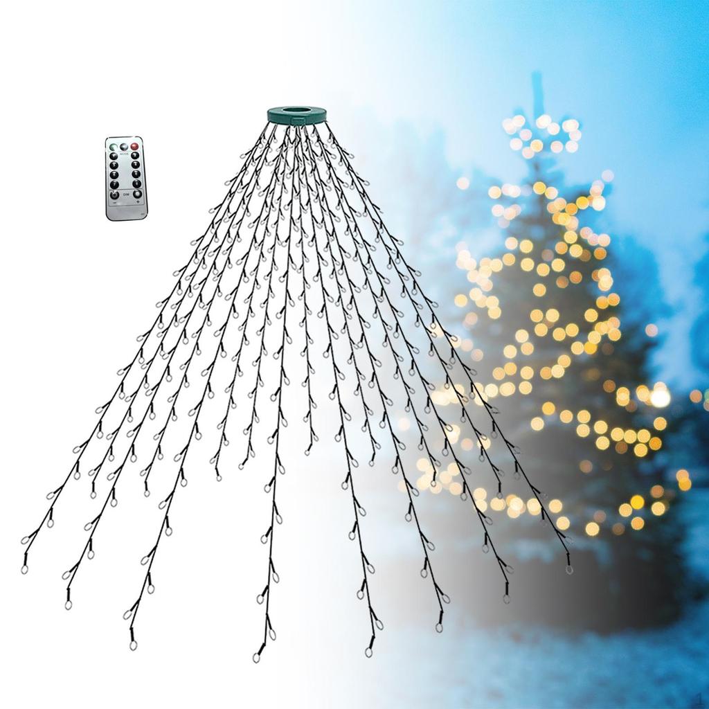 Christmas Tree Lights with Ring 8 Flashing Modes for Outdoor Decoration Yard