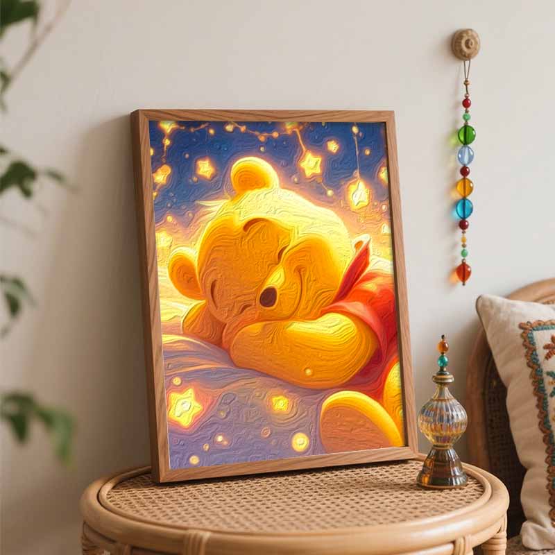 Disney Winnie the Pooh Oil Painting Painting Art Handmade Diy Painting Home Decoration Gift