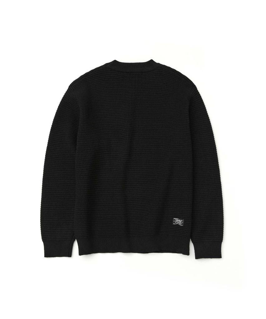 WMC Waffle Crewneck Knit_Black