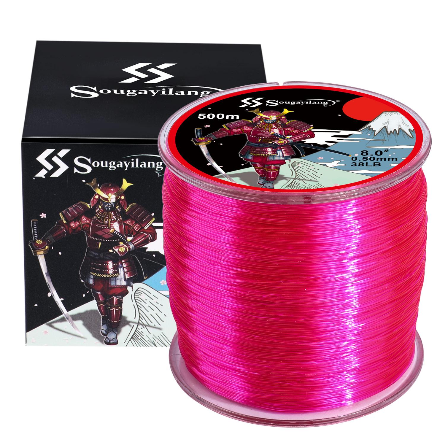 

SOUGAYILANG 500 м нейлоновая леска 5 цветов Memancing Baris Memancing Aksesoris Carp Pancing Super Kuat untuk Air Asin Air Tawar Line 8 розовый