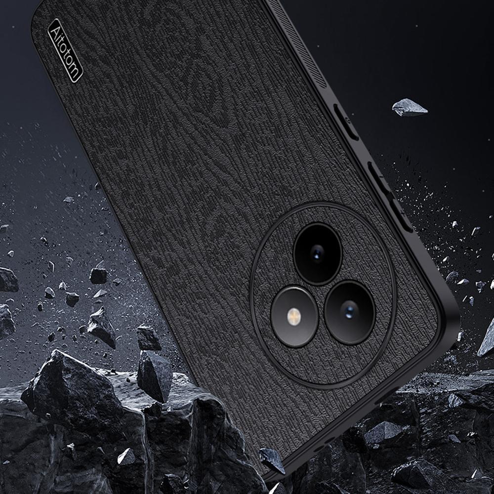 For Xiaomi Redmi K80 Ultra 5G Case Wood Texture PU Leather Coated PC TPU Phone Cover