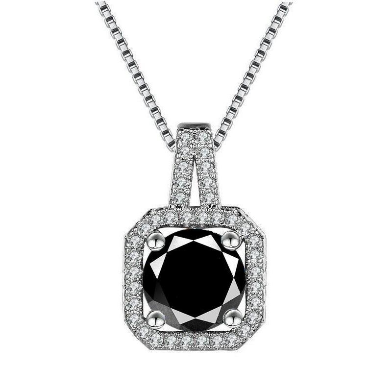 

New 925 Sterling Copper Zircon Elegant Feather Zircon Pendants Necklaces Women Fashion Exquisite Symbol CZ Wild Clavicle Chain