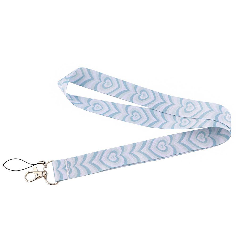 Mobile Phone Strap Keychain Love Neck Strap Heart Lanyard ID Card Pass Hang Rope Badge Holder