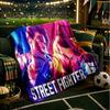 Fighter Game Throws Blanket Flannel Blankets Plush for Couch Bed Gifts for Men Women Travel Picnic Blanket Christmas Fan Gifts