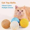Large Sisal Paper Rope Cat Toy Ball Bite Resistant Sound Cat Ball, Interactive Kitten Self Play Chew Toy for Indoor Cats