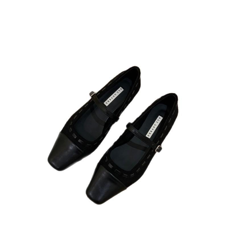 Thick Heel Shallow Mouth Mary Jane Shoes Versatile Women's Shoes 2025 Autumn New Suede Word with Retro Single Shoes